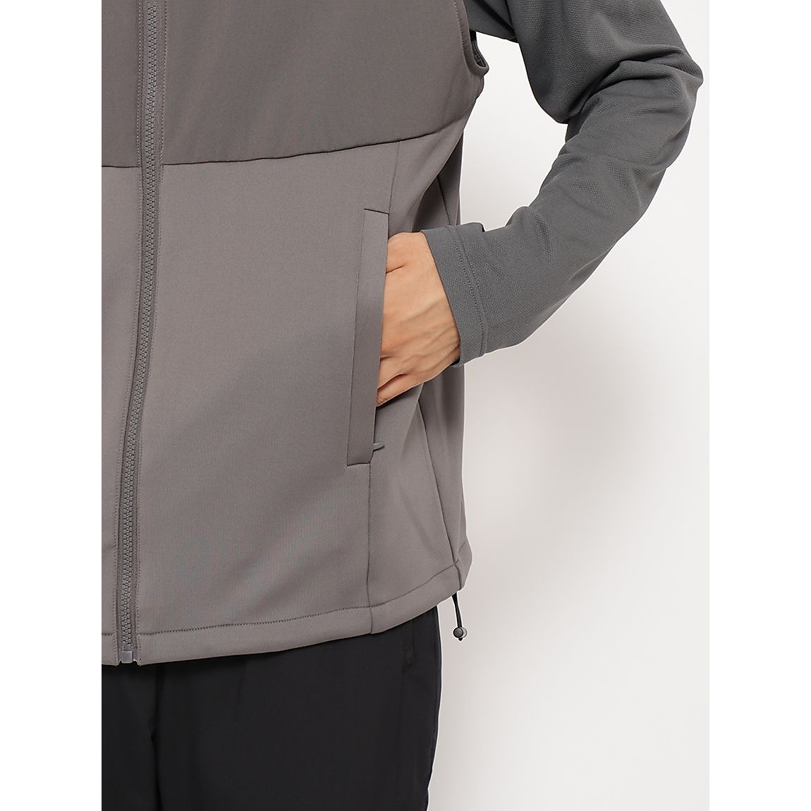 エステルタフタ中綿ハイブリッド スタンドカラーベストMENS