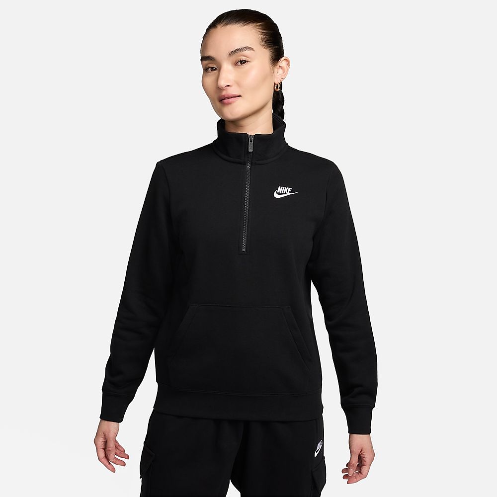 ナイキ ウィメンズ NSW クラブ フリース L/S トップ QZ STD