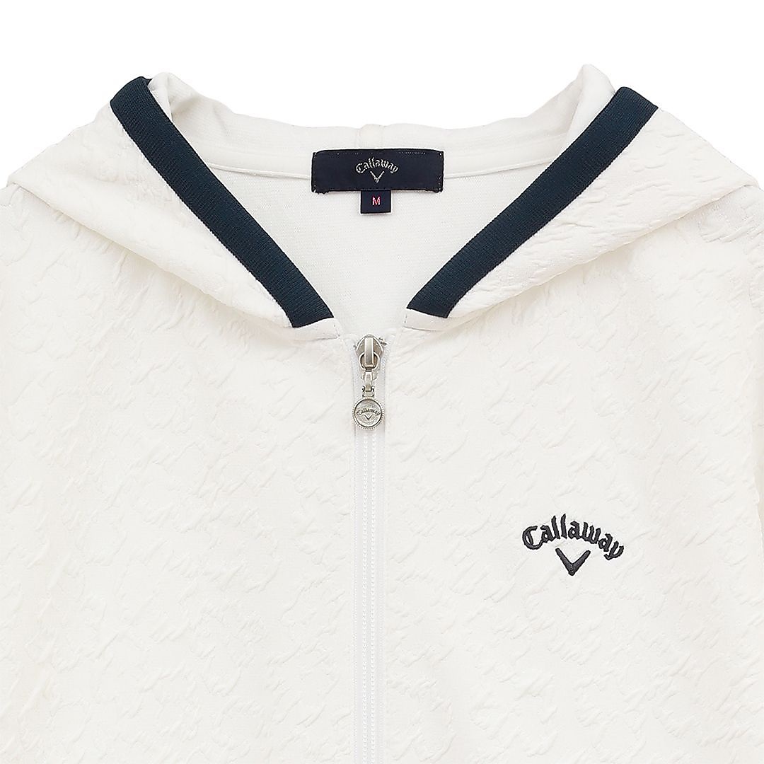 フラワージャカードスウェットパーカー