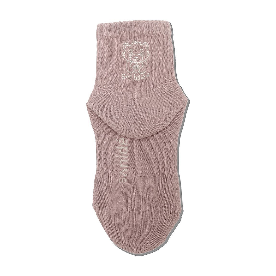 2足組パイル編 刺繍ソックス:ショート