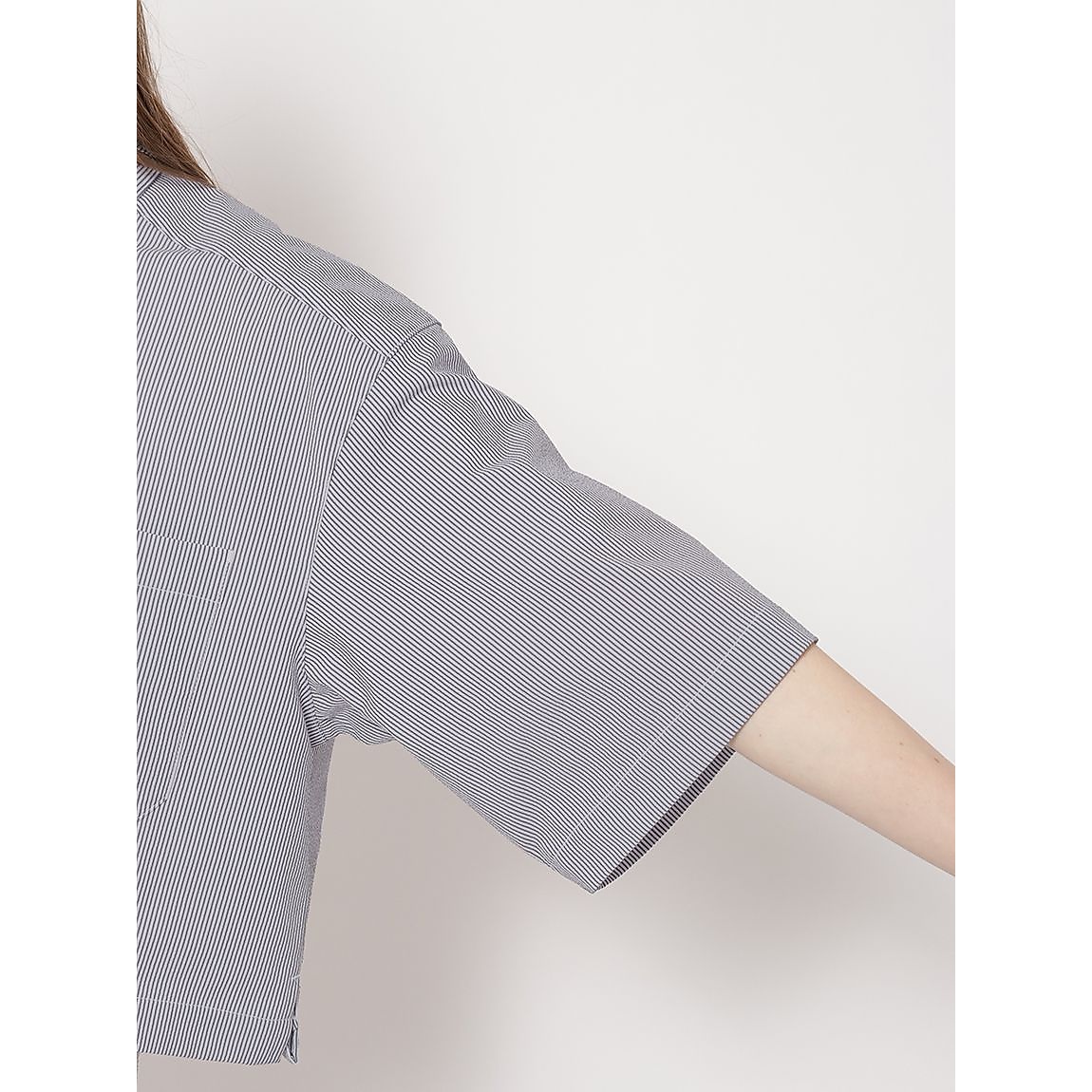 ミニサッカーストライプ クロップトシャツ LADIES