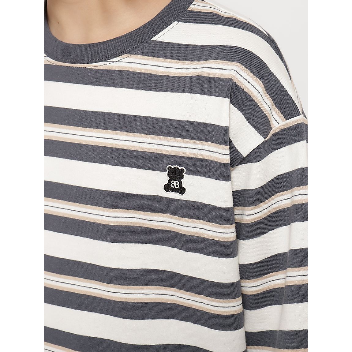 「Berry Bear」シリーズ マルチボーダーTシャツ JUNIOR