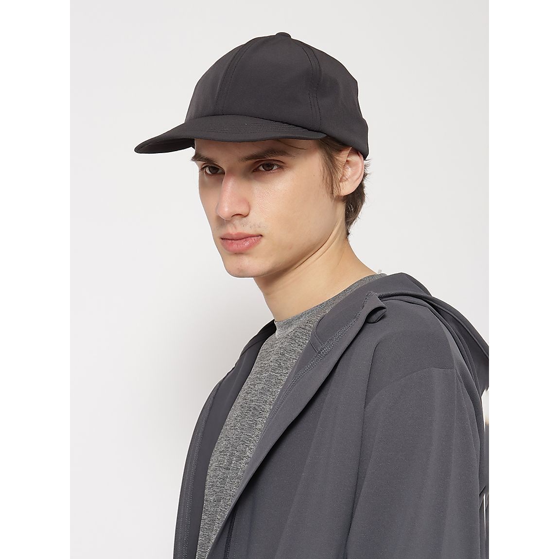 ナイロンストレッチ ブリムワイドキャップ