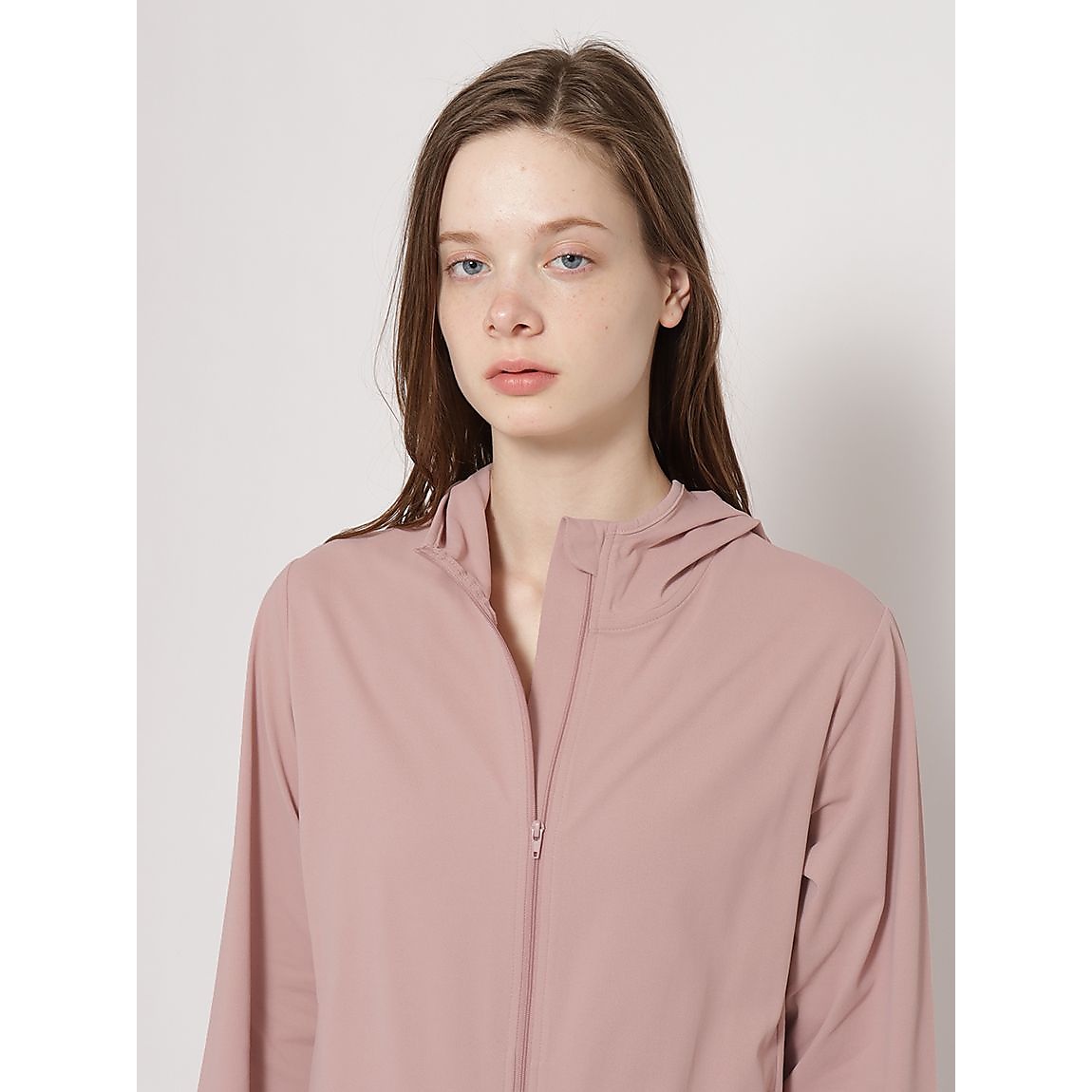 コットンタッチ天竺 ジップフーディ LADIES