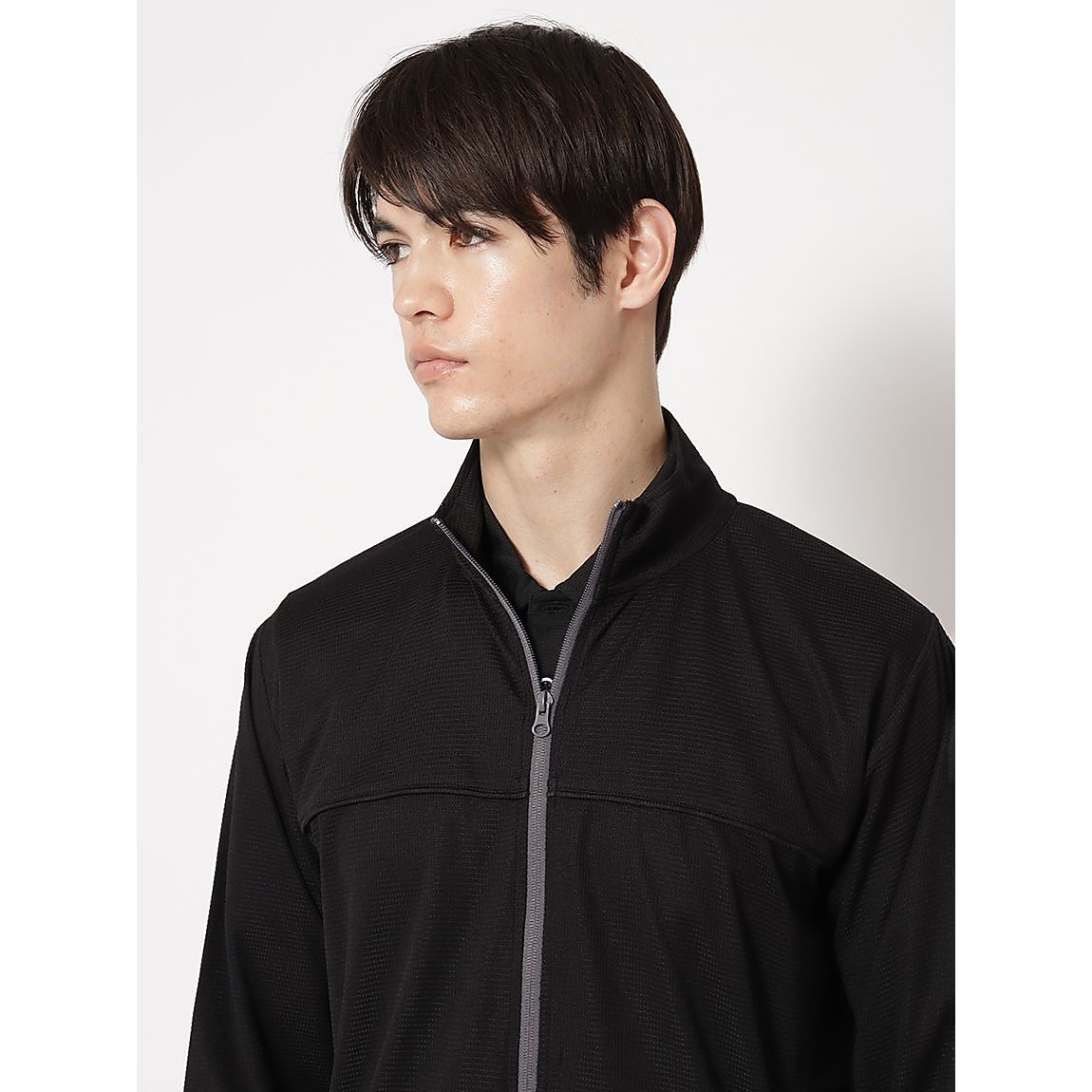 軽量ワッフルジャージ スタンドジップジャケットMENS