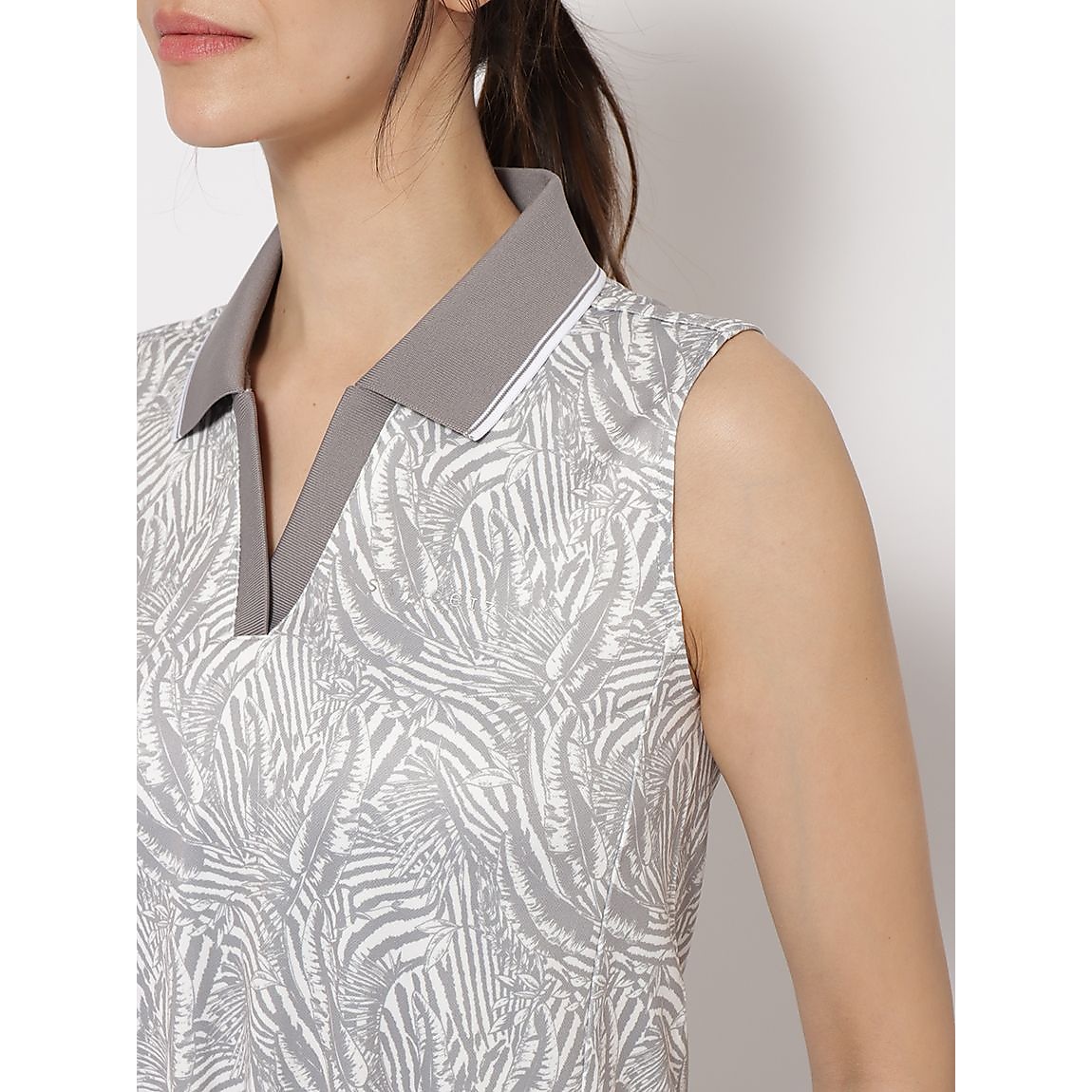 ポリエステルスムース for GOLF ボタニカルノースリポロ LADIES