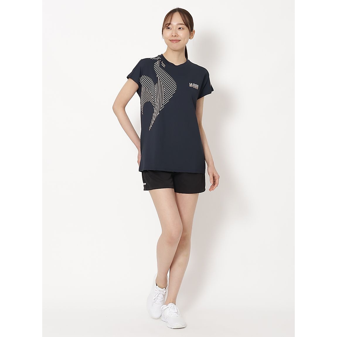 接触冷感フレンチスリーブシャツ