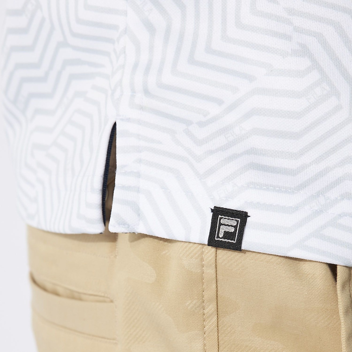 FILA GOLF プリント裏起毛長袖シャツ