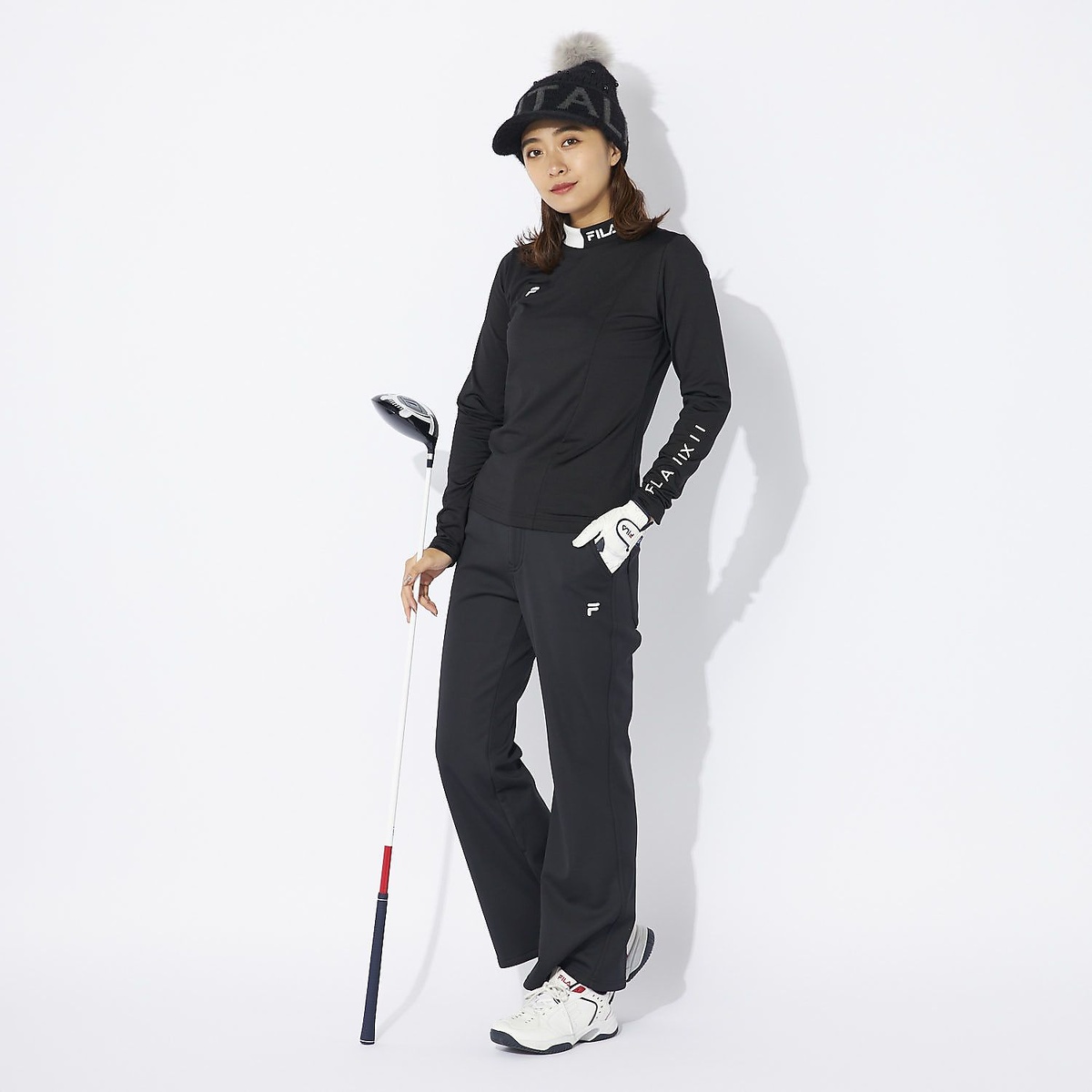 FILA GOLF 長袖モックネックシャツ