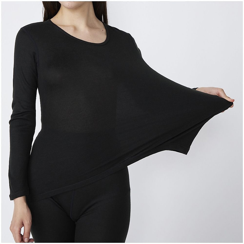 プレミアホットインナー　ブレスサーモ　中厚 for Active クルー長袖W