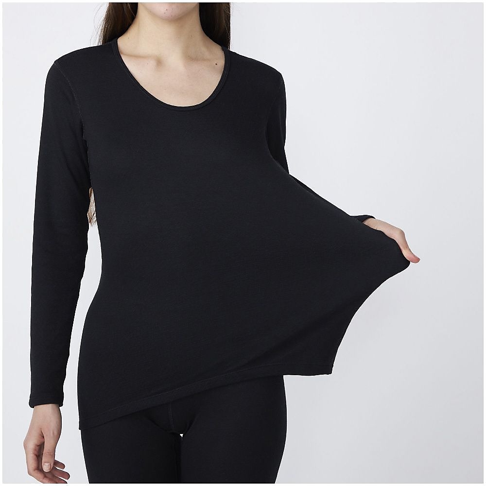 プレミアホットインナー　ブレスサーモ　厚手 for Active クルー長袖W