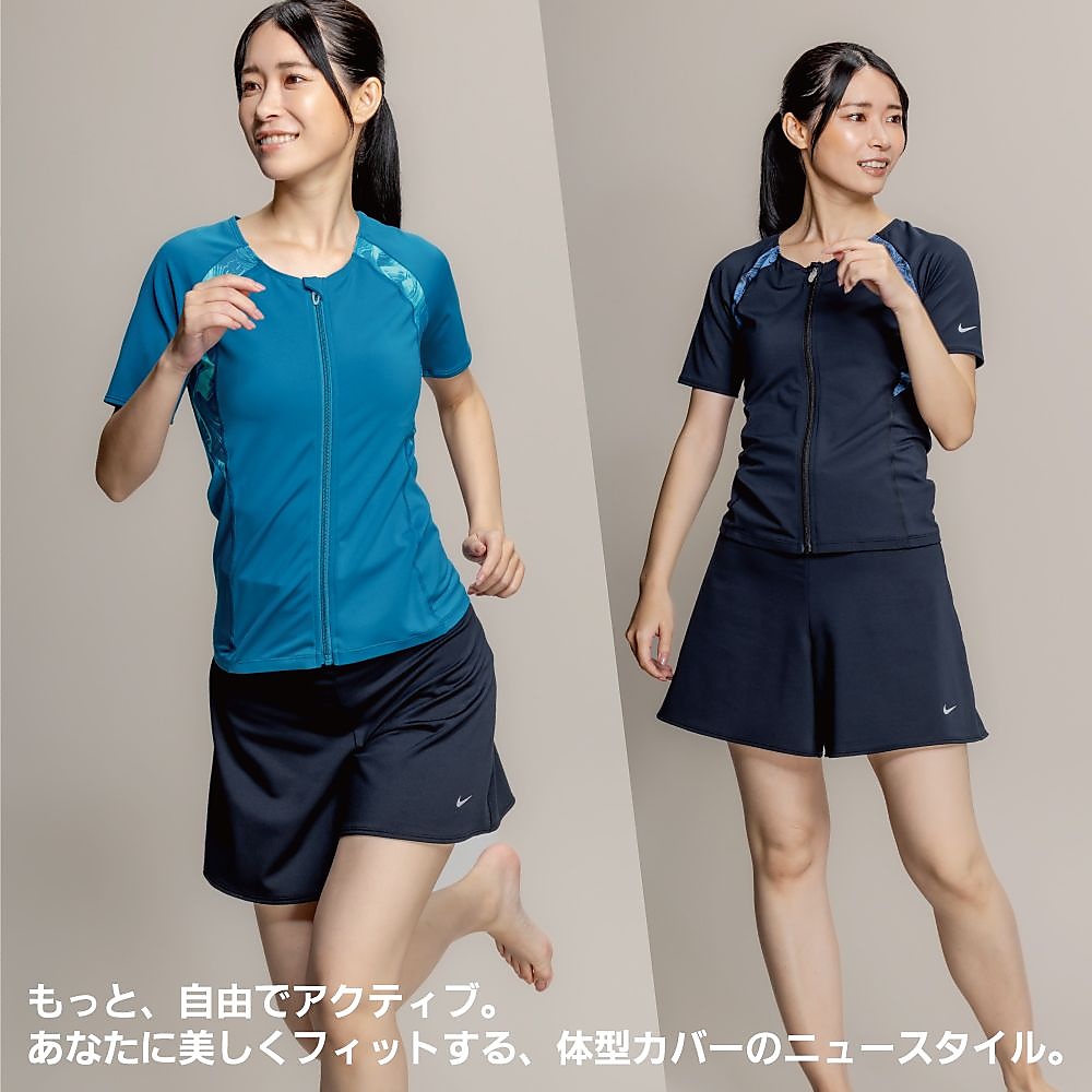 ナイキ SS26 【FLARE FIT SHORTS】半袖ジップ付きセパレーツ