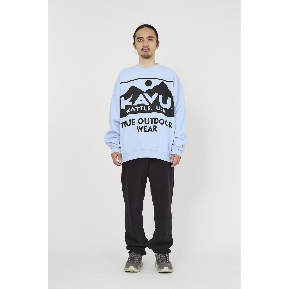 KAVU　ビッグロゴスウェット　L.Blue　XL