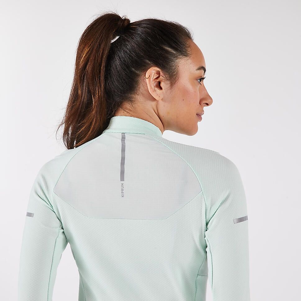 KIPRUNレディース長袖TシャツRUN900 WARM LIGHT GRN