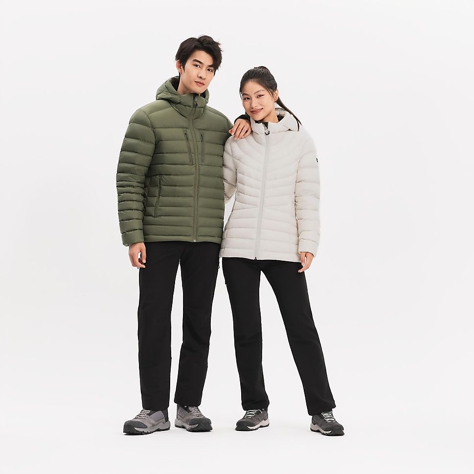 FORCLAZメンズダウンジャケット フード付きTREK500 KAK