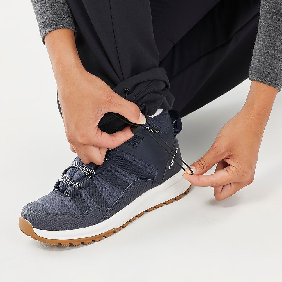 QUECHUAレディースロングパンツウォームSH500 BLK