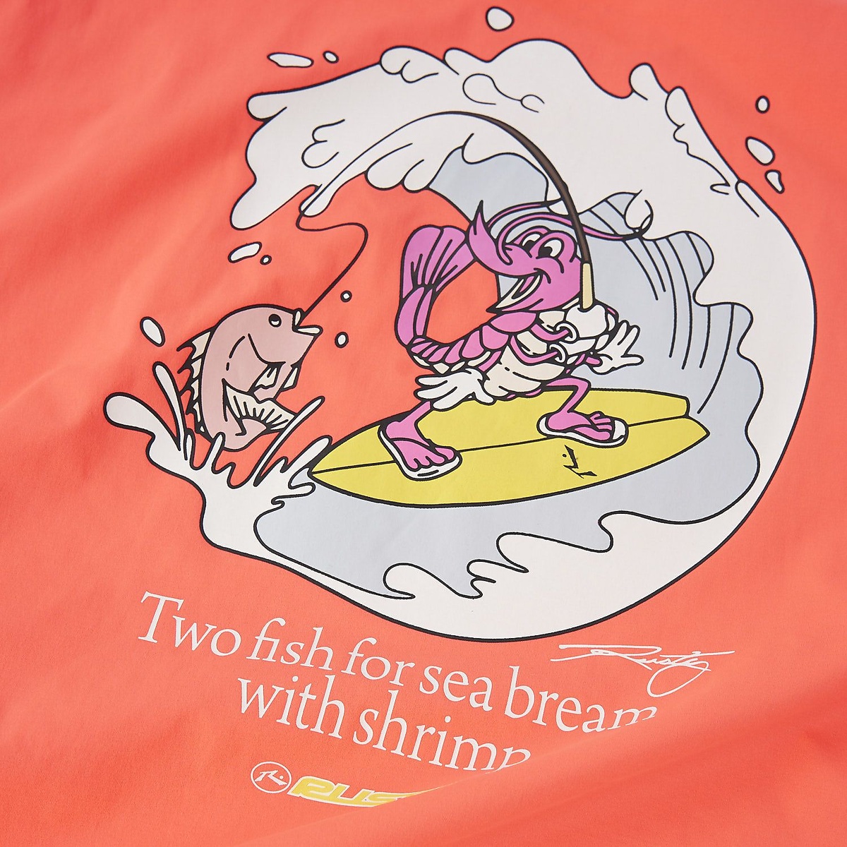 メンズRUSTYハンソデUVTシャツ