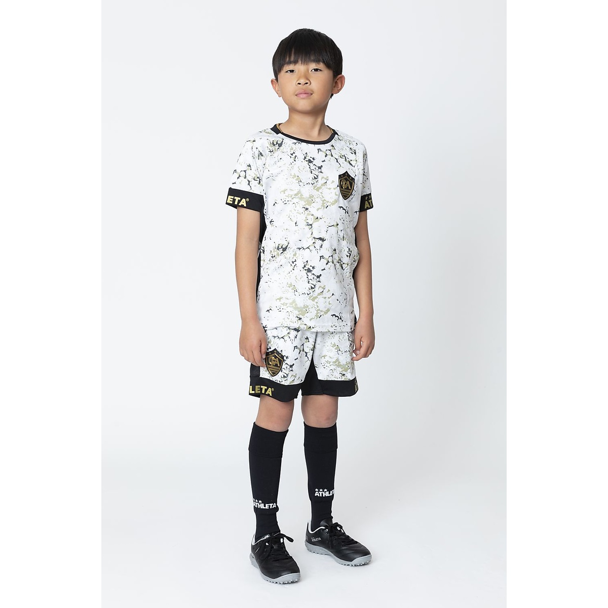 FCA グラフィックプラクティスシャツ　JrWHT MIX