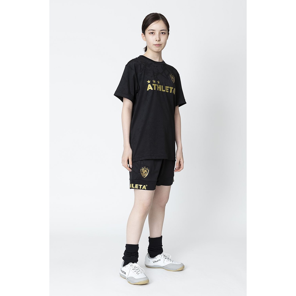 FCA ジャガードプラTシャツBLK