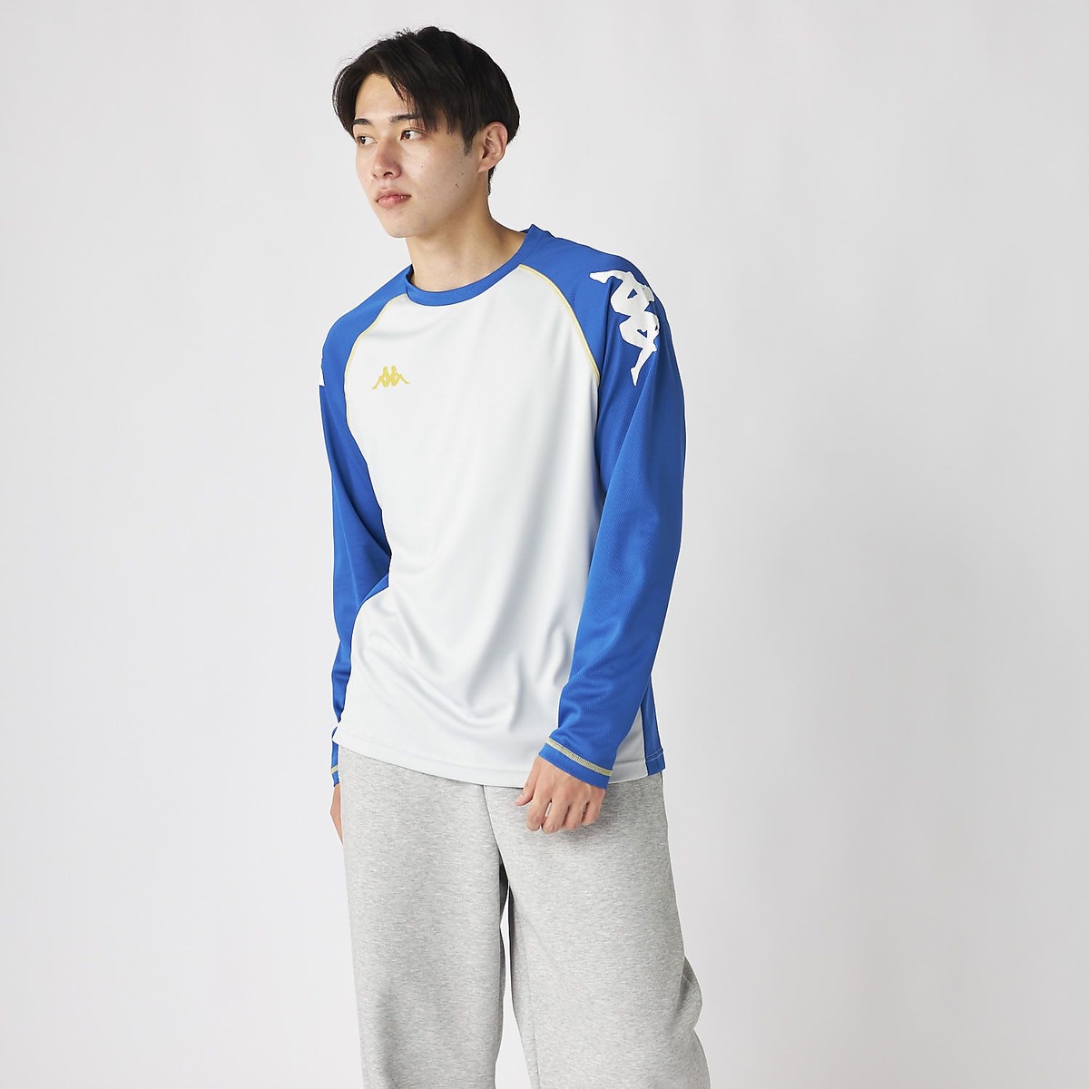 長袖Tシャツ　飾りステッチ×オミニ