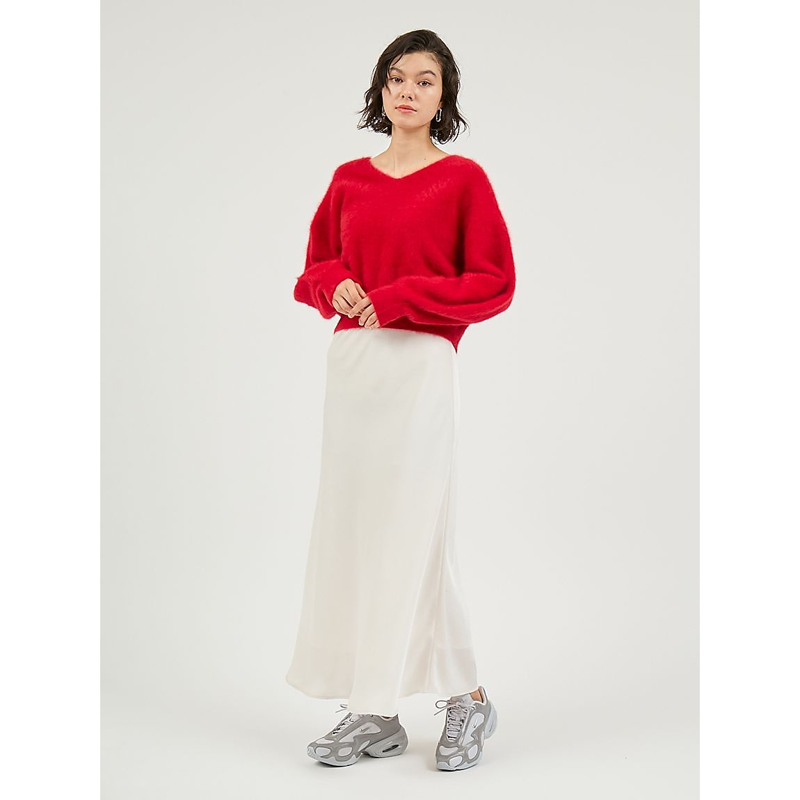 ゴムウエストナロースカート