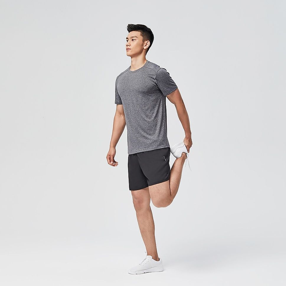 Decathlon メンズ半袖Tシャツ100 ジム・フィットネス GRY