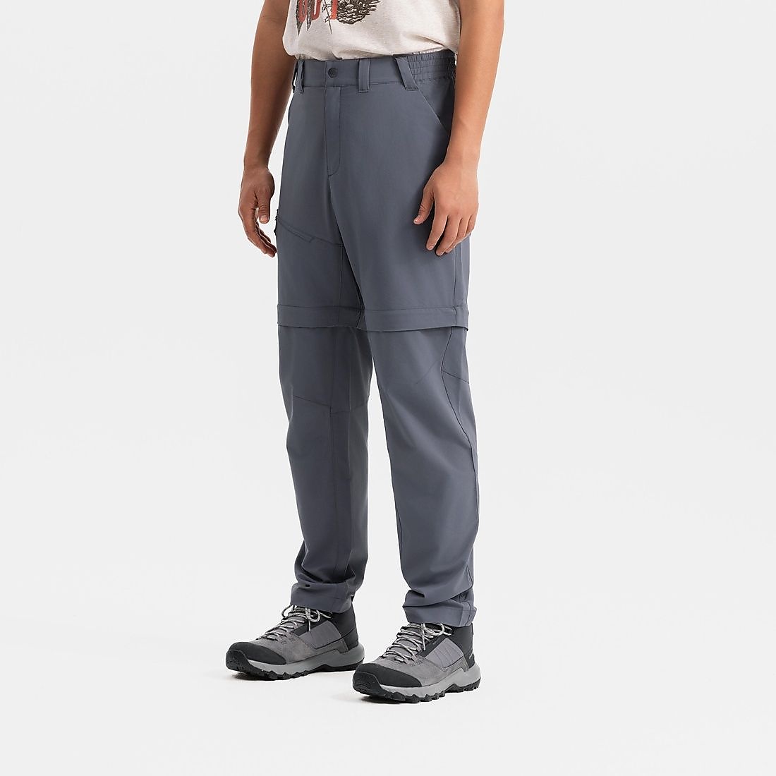 Decathlonメンズ 2WAY モジュールパンツ MH100 GRY