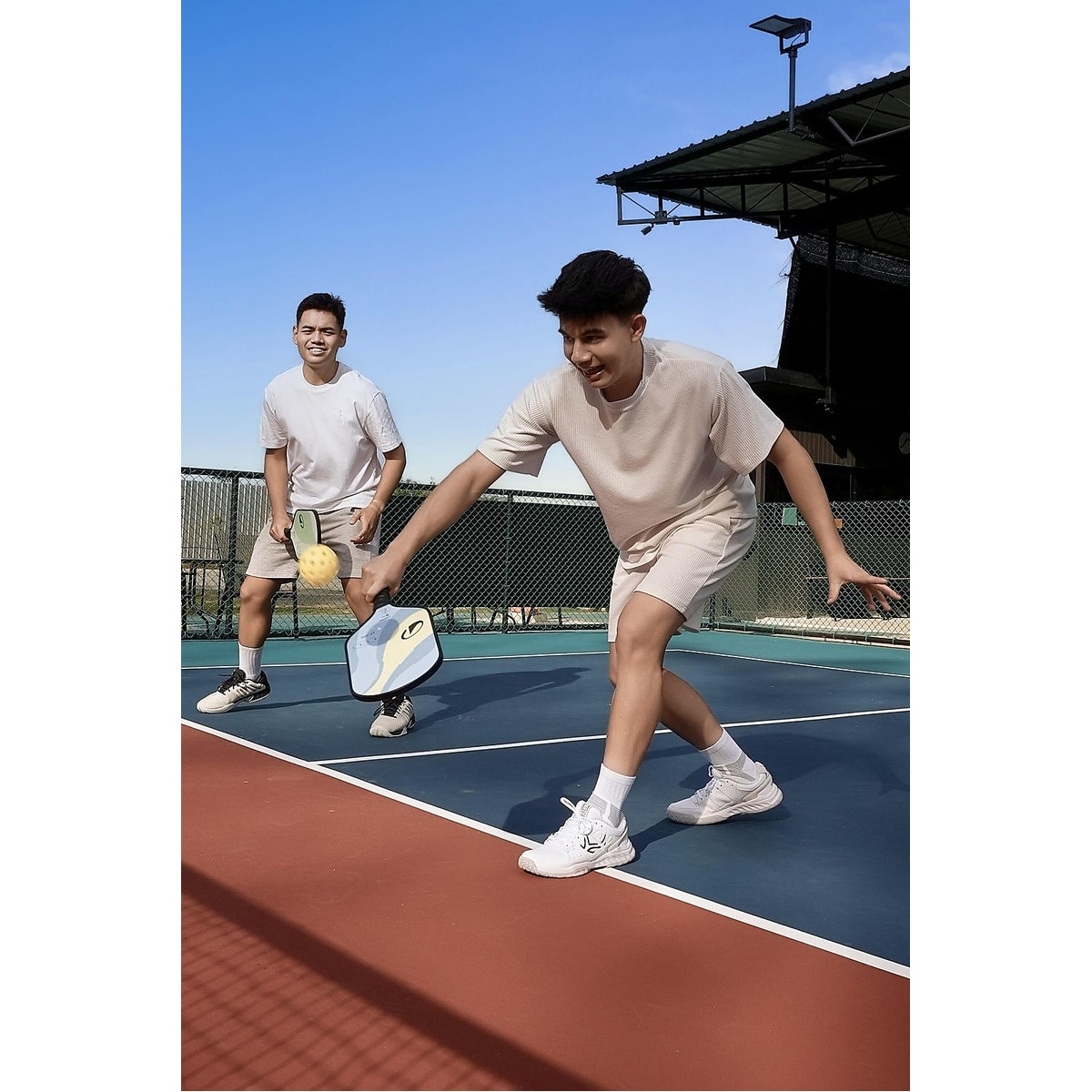 Decathlon ピックルボール初心者セット Play ラケット2本、ボール2個、ケース付き BLU GRN