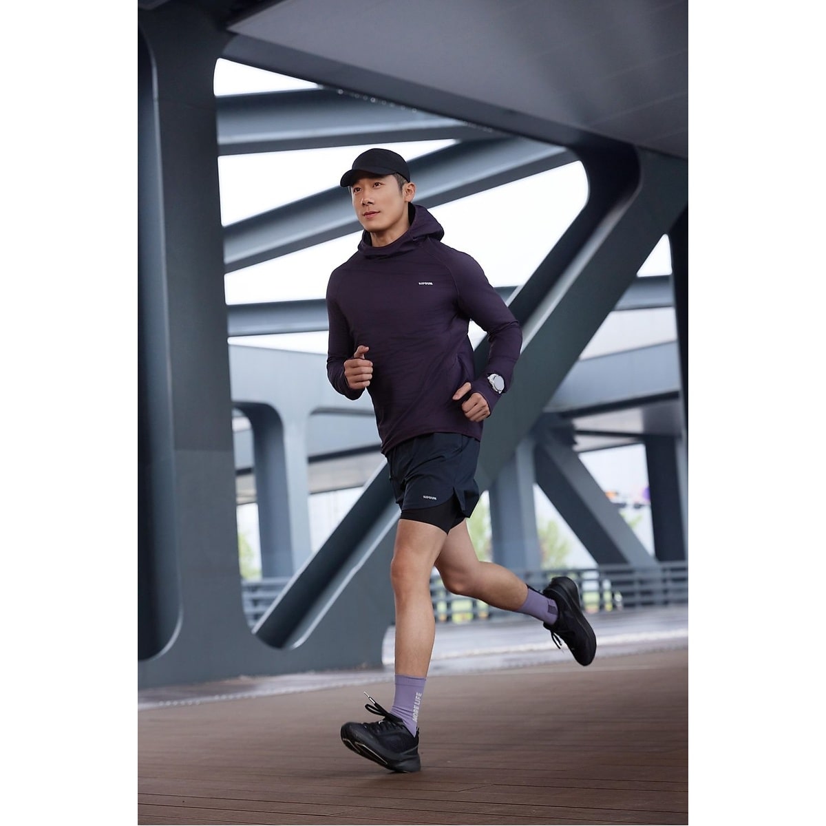 KIPRUN クルー丈ソックス 厚手 Run900 PPL