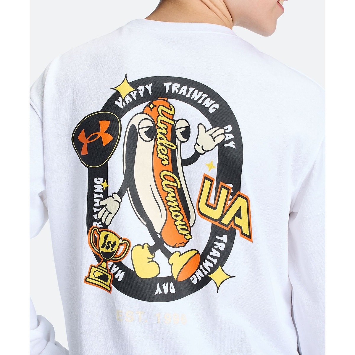 UA HEAVYWEIGHT COTTON GRAPHIC LONG SLEEVE T-SHIRT
