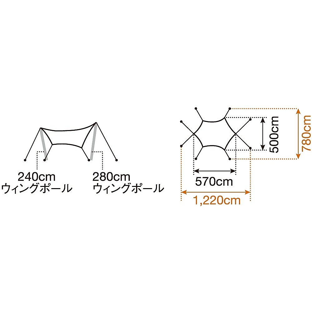 アメニティタープ ヘキサLセット