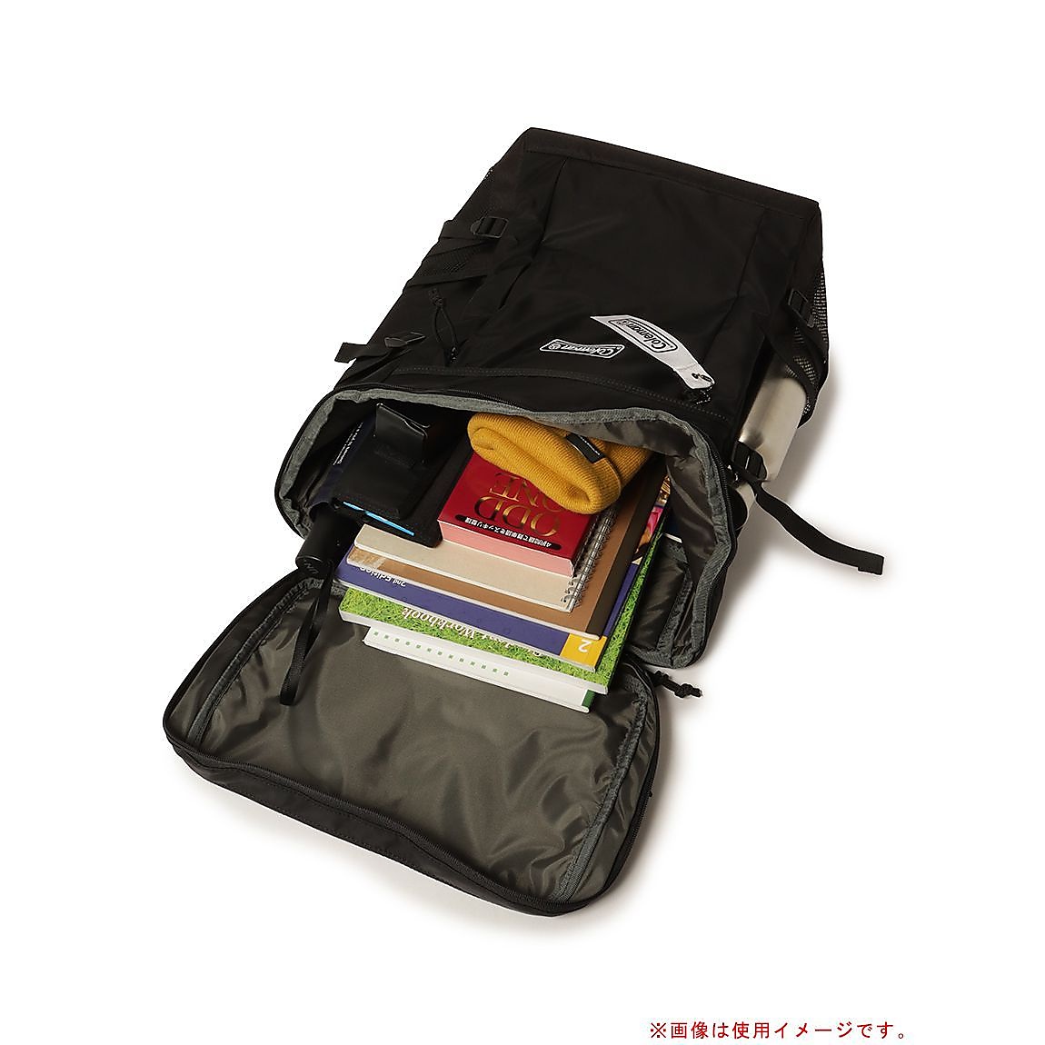 ウォーカースクエアバックパック (ブラック)