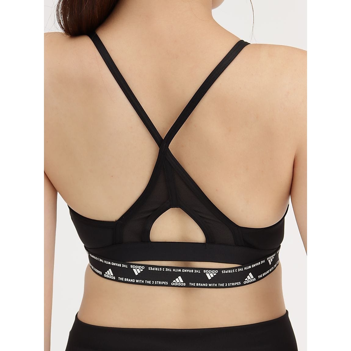 Aeroreact トレーニング ライトサポート スリーストライプスブラ / W AEROREACT TRN LIGHT SUPPORT 3STRIPES BRA