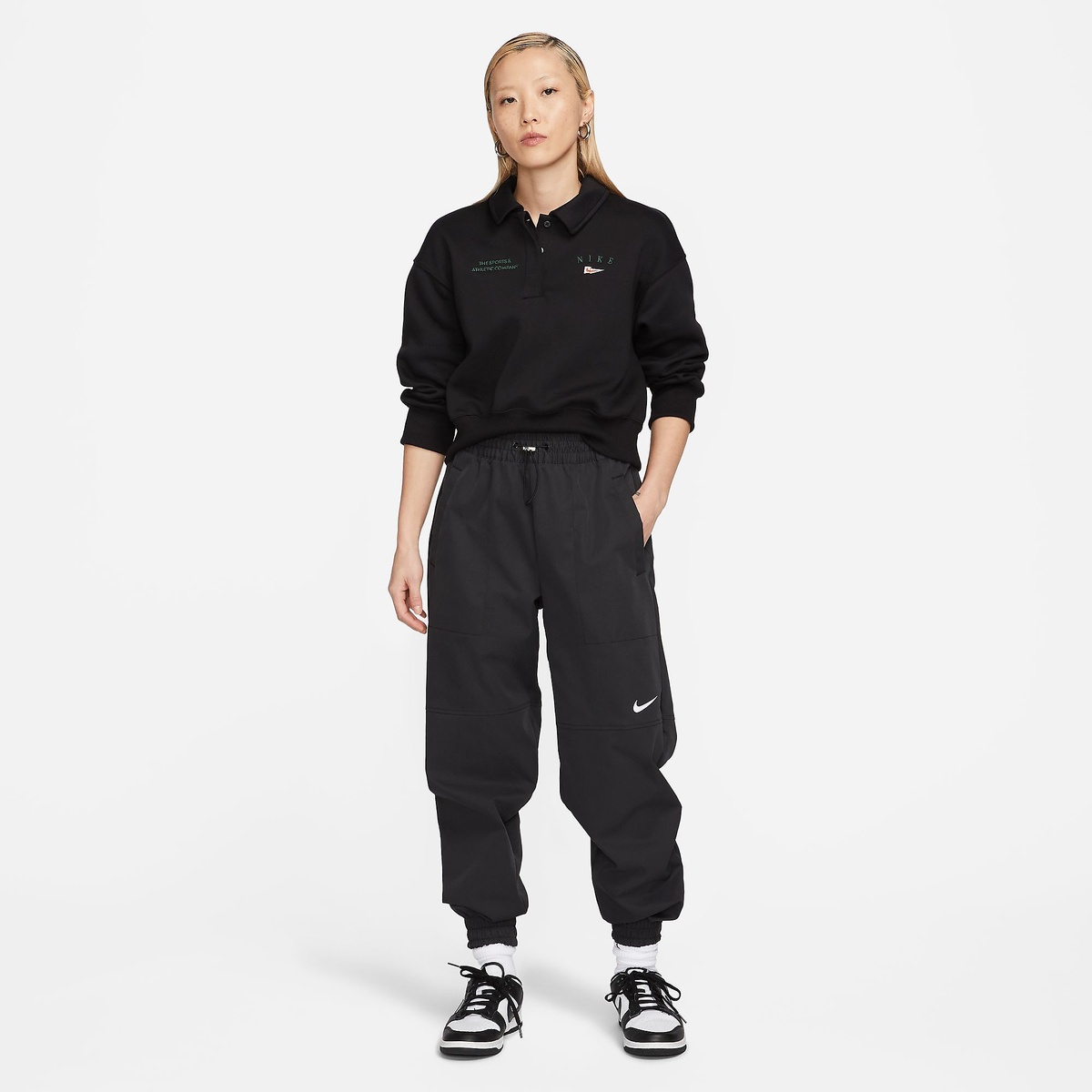 ナイキ ウィメンズ NSW FLC L/S クロップ トップ 3Q ポロ NCPS