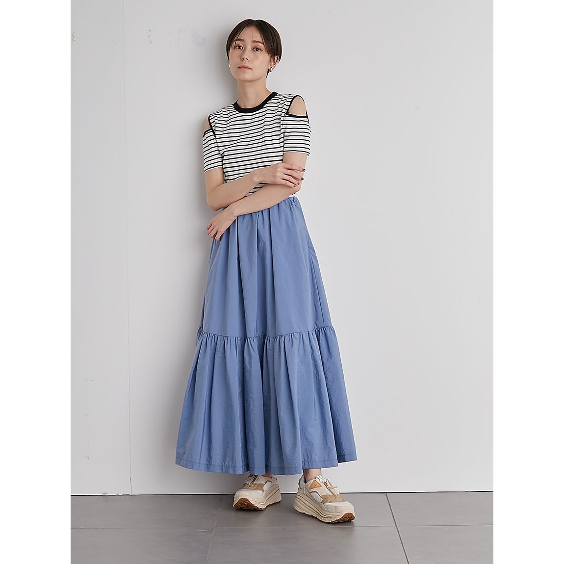 カッティングデザインニットプルオーバー