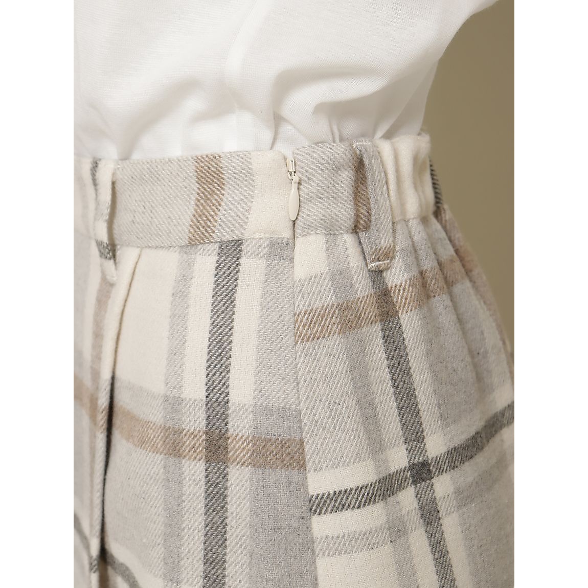 ビッグチェック ミニラップスカート