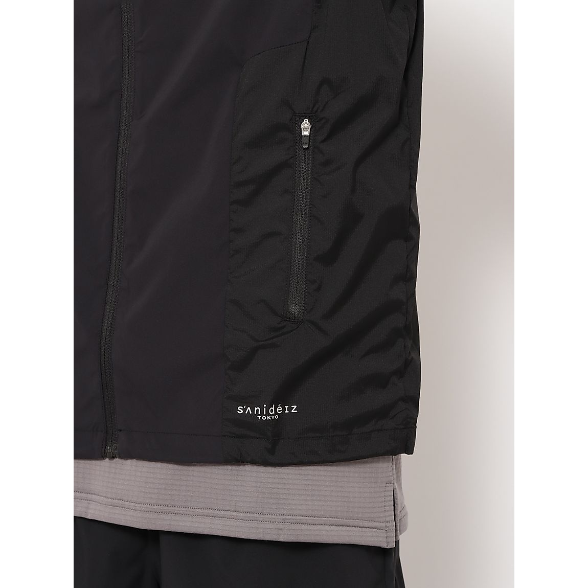 for RUN 撥水ストレッチ スタンドカラーベスト MENS