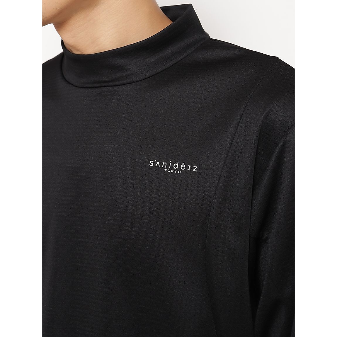 ハニカムドライスムース モックネック長袖TシャツMENS