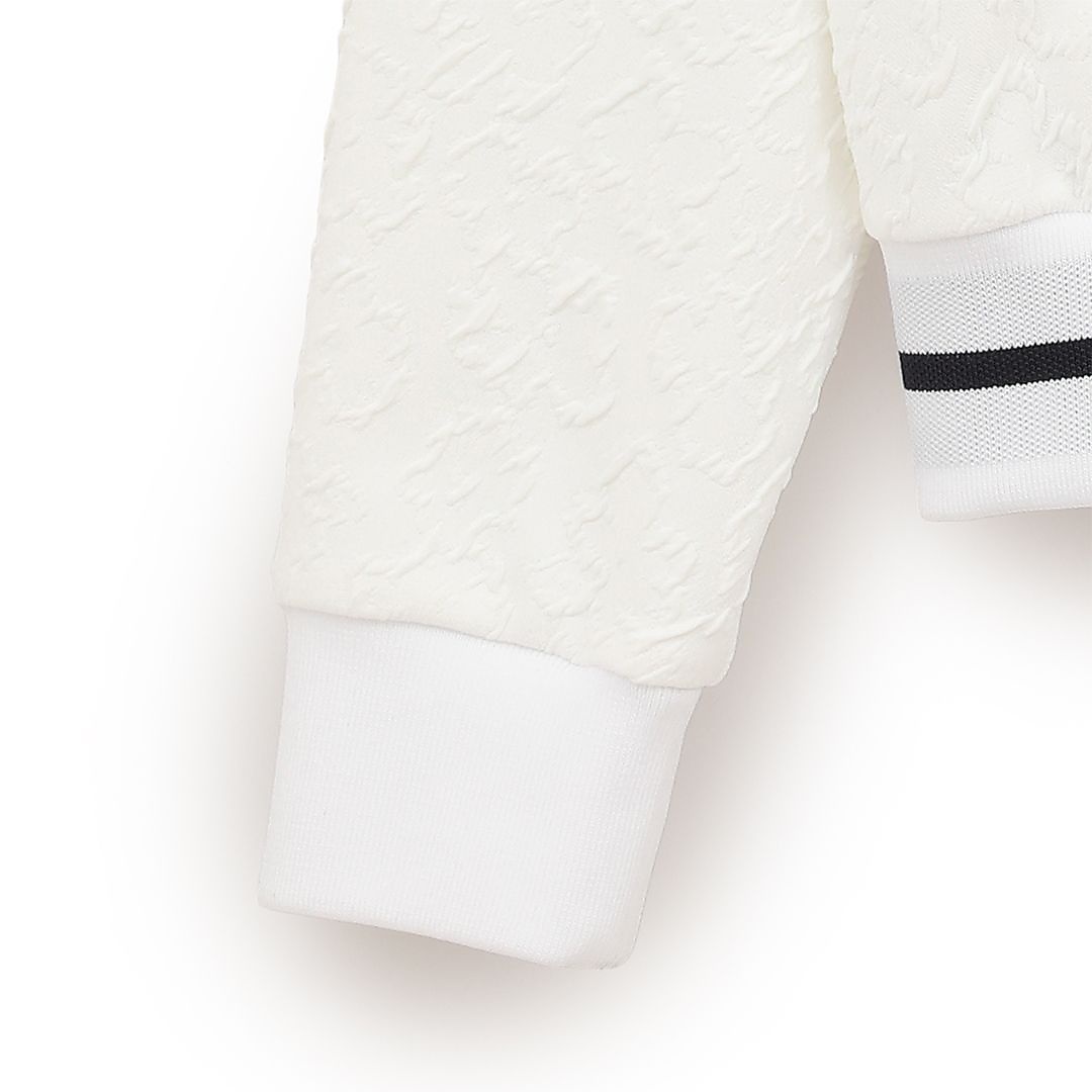 フラワージャカードスウェットパーカー