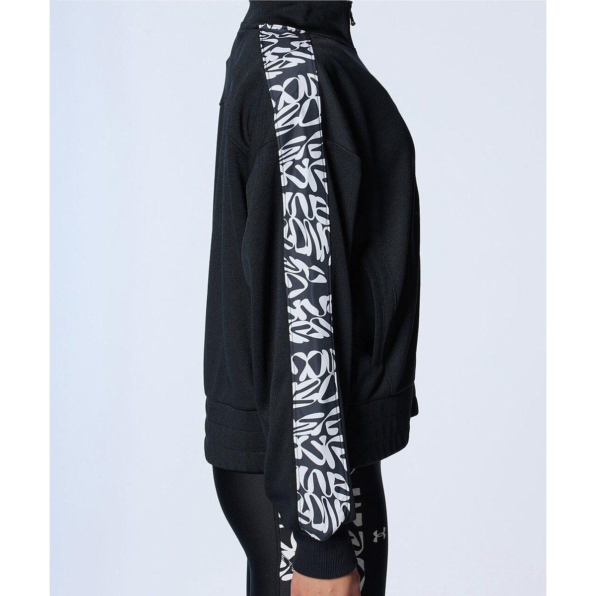 UA TRACK JERSEY WOVEN FULL ZIP HOODIE
