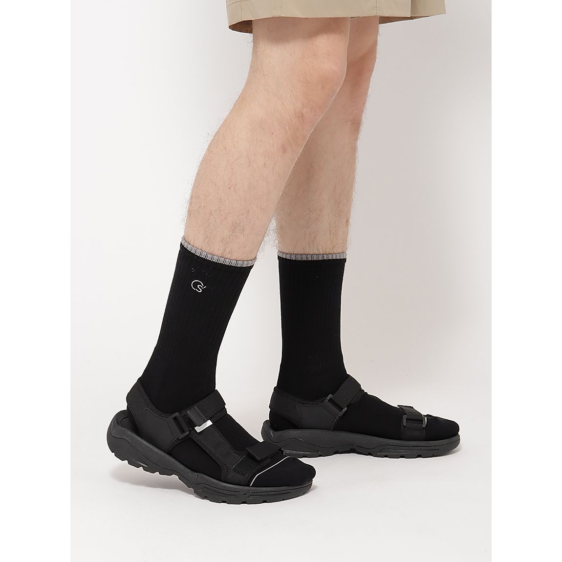 2足組パイル編 ワンポイントロゴソックス:ミドル