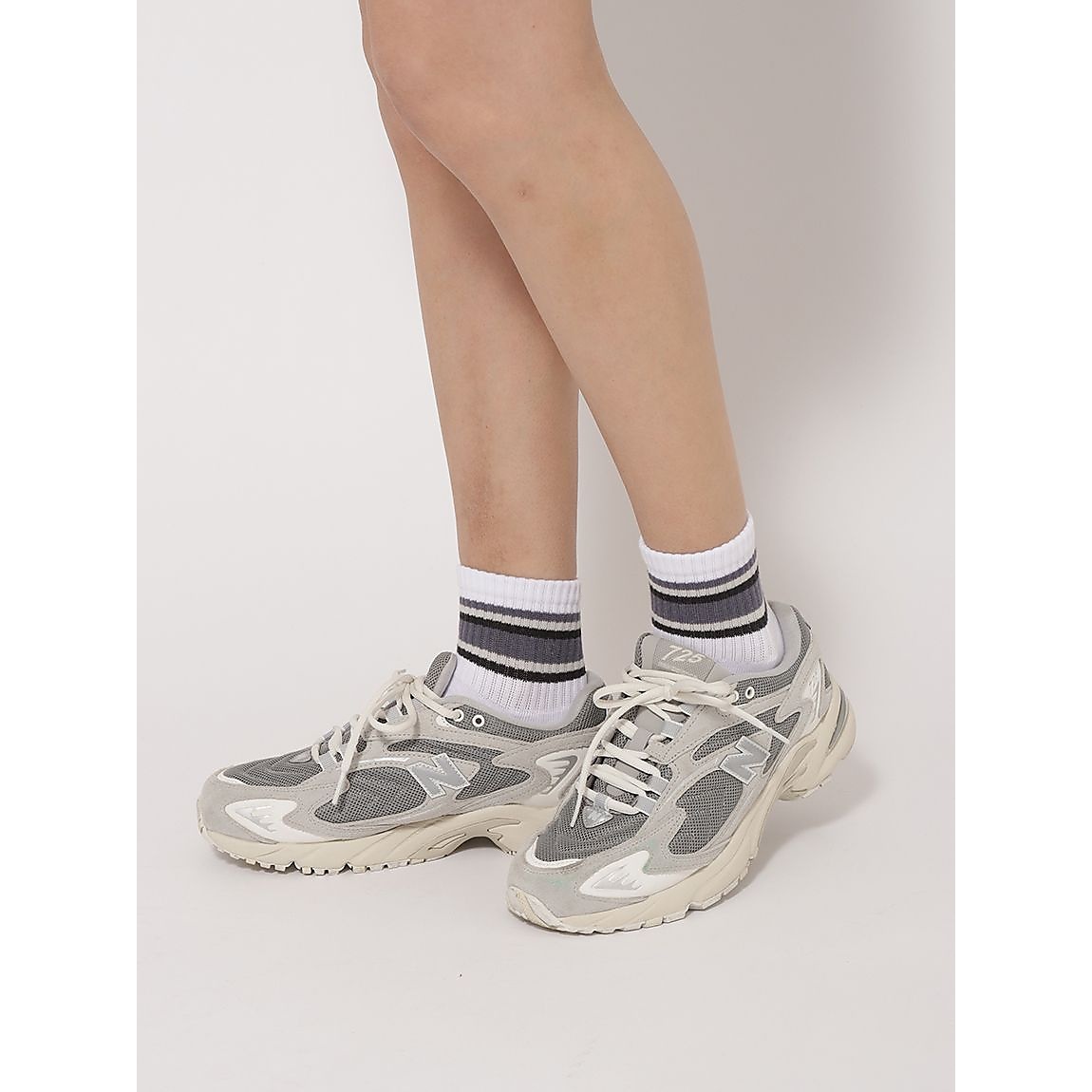 2足組パイル編 マルチラインソックス:ショート