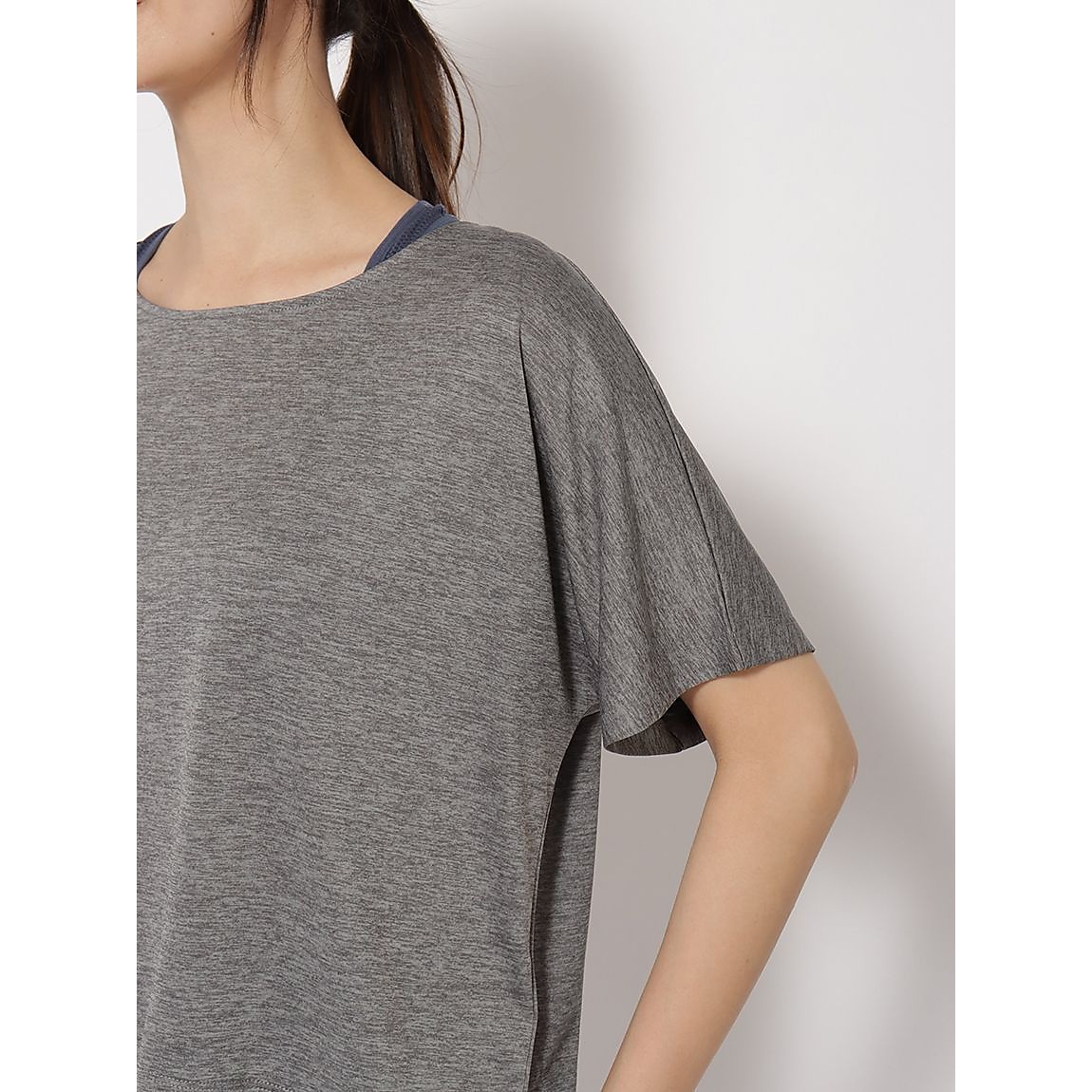 カチオン杢天竺 ドルマンTシャツ LADIES