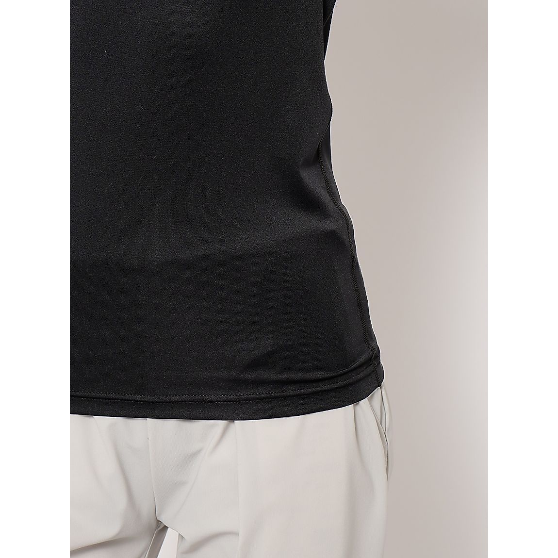 脇汗パッド付インナー Uネック半袖Tシャツ LADIES