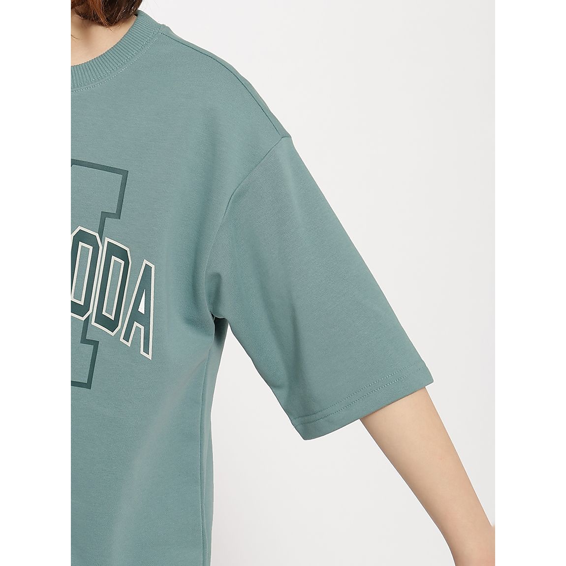 CVC裏毛スウェット クルーネック半袖ロゴJUNIOR