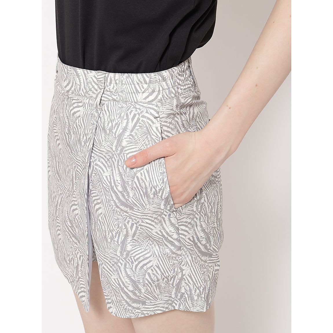 PEストレッチ for GOLF ボタニカルラップパンツLADIES