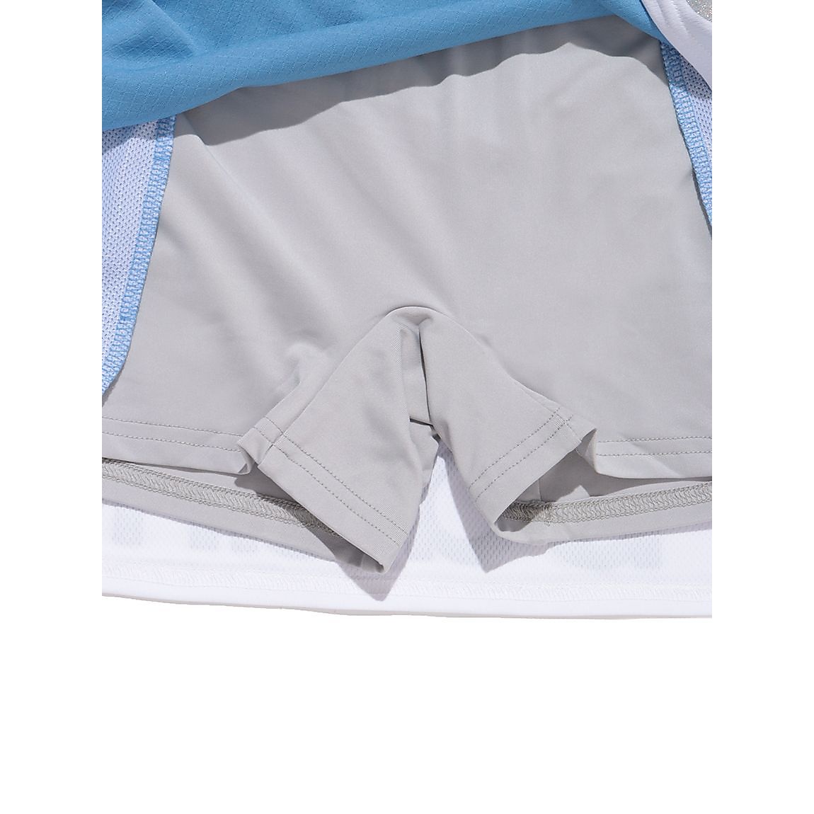 W　ドビーチェック　ペチ付きジャージースカート　SP