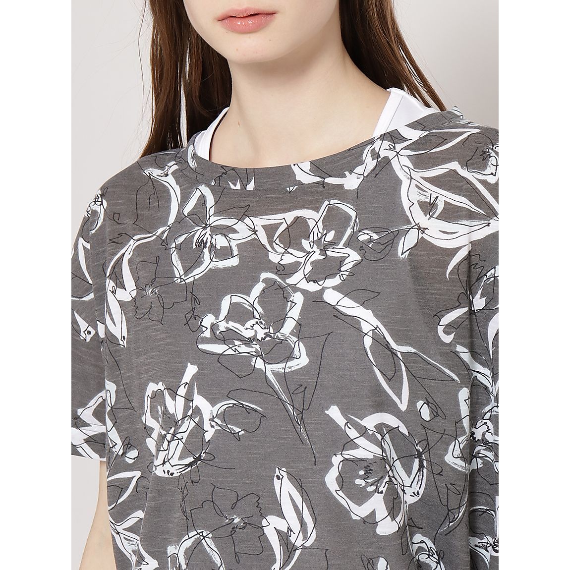 スラブ天竺×フルダルスムース プリントTシャツ&タンクLADIES