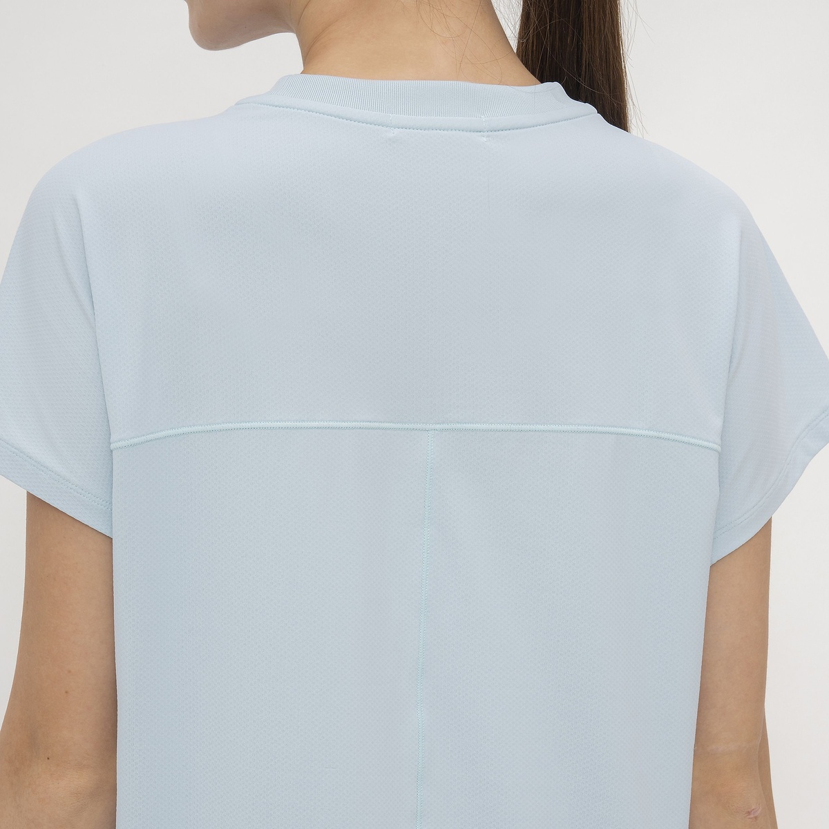 接触冷感フレンチスリーブシャツ