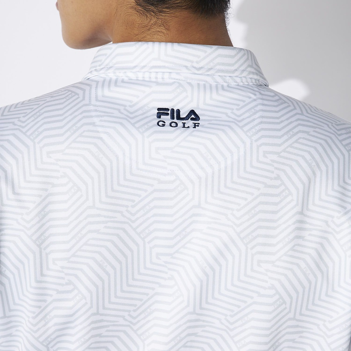 FILA GOLF プリント裏起毛長袖シャツ